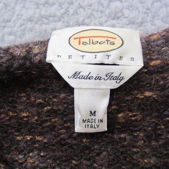 Talbots Cardigan Open Front Womens M Wool Mohair Blend Ombré Knit Italy Made - Picture 7 of 13